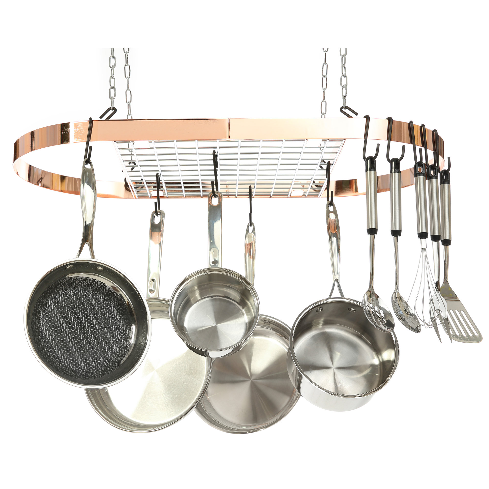 Classicor WroughtIron Oval Pot Rack & Reviews Wayfair